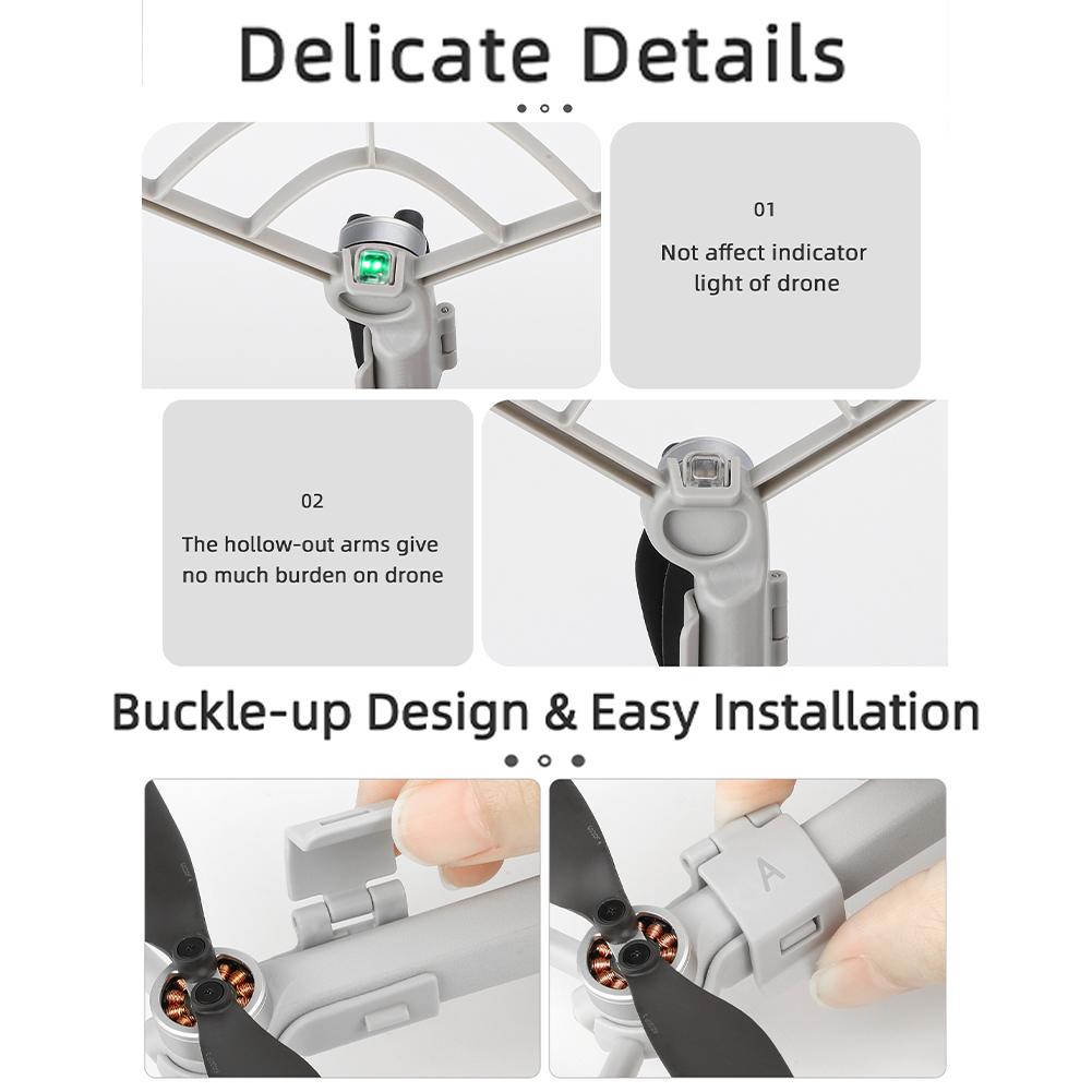 Propeller Guard Quick Release Removable Propellers Protector Replacement Parts Compatible For?DJI Mini 4 Pro Drone