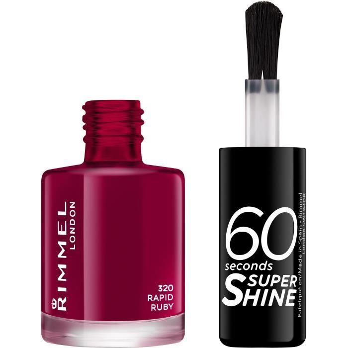 RIMMEL Vernis à ongles 60 Seconds Super Shine - 320 Rapid Ruby