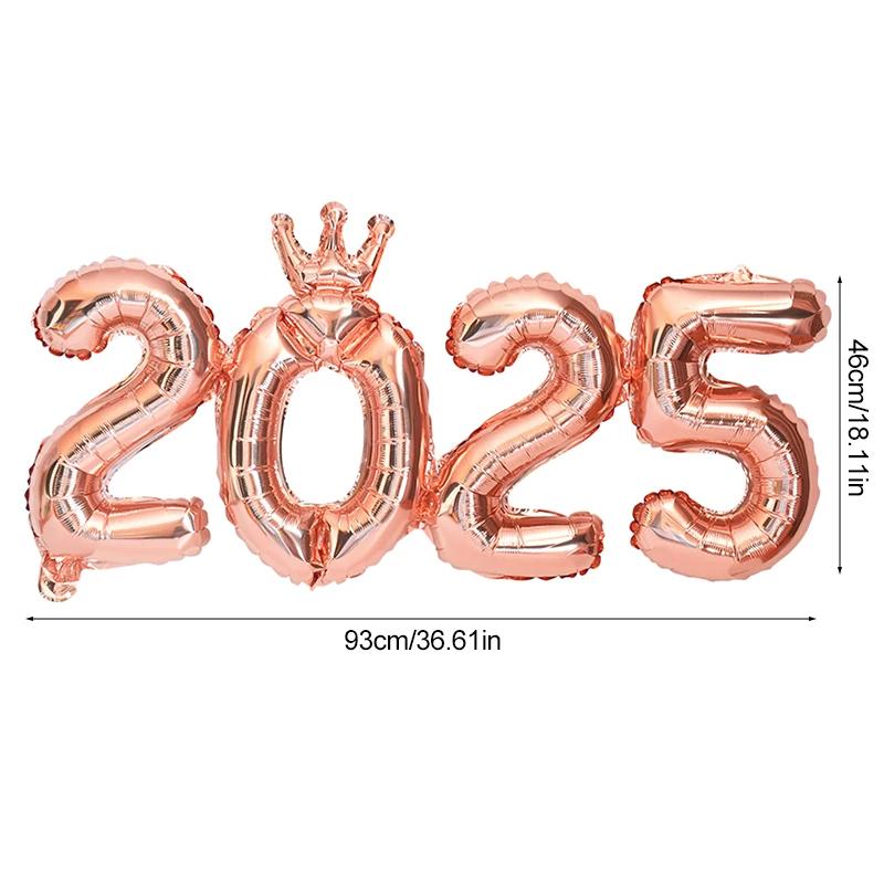 2026 Folienballons mit Zahlen für Silvesterparty Dekoration Fotoautomaten Requisiten Zubehör Weihnachts-Heimdekoration Navidad 2025