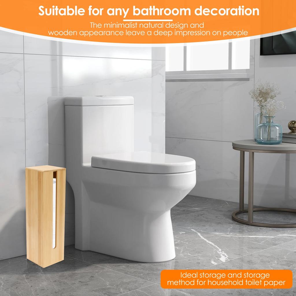 Bathroom Tissue Rack Wooden Toilet Paper Towel Box Storage with Lid Waterproof Paper Dispenser Accessories