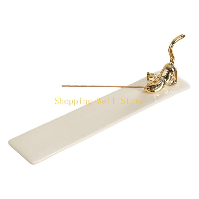 

KX4B Handmade Ceramic Incenses Holder Incenses Burners Holder for Stick Insence Burners for Relaxation Meditations Yoga Room