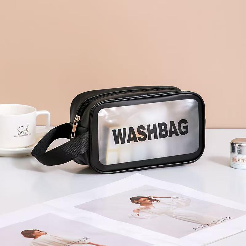 Large Capacity Wet/Dry Cosmetic Bag for Women - Portable Travel Toiletries Organizer 2023