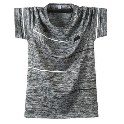 Großes Sommer-T-Shirt aus dünner Eisseide, schnell trocknend, kurzärmelig, für Herren-Sweatshirt, schmale Passform, Rundhalsausschnitt, halbe Ärmel