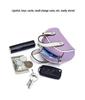 Genuine Leather Mini Lanyard Coin Purse - Ladies Bowling Style Lipstick Storage Bag