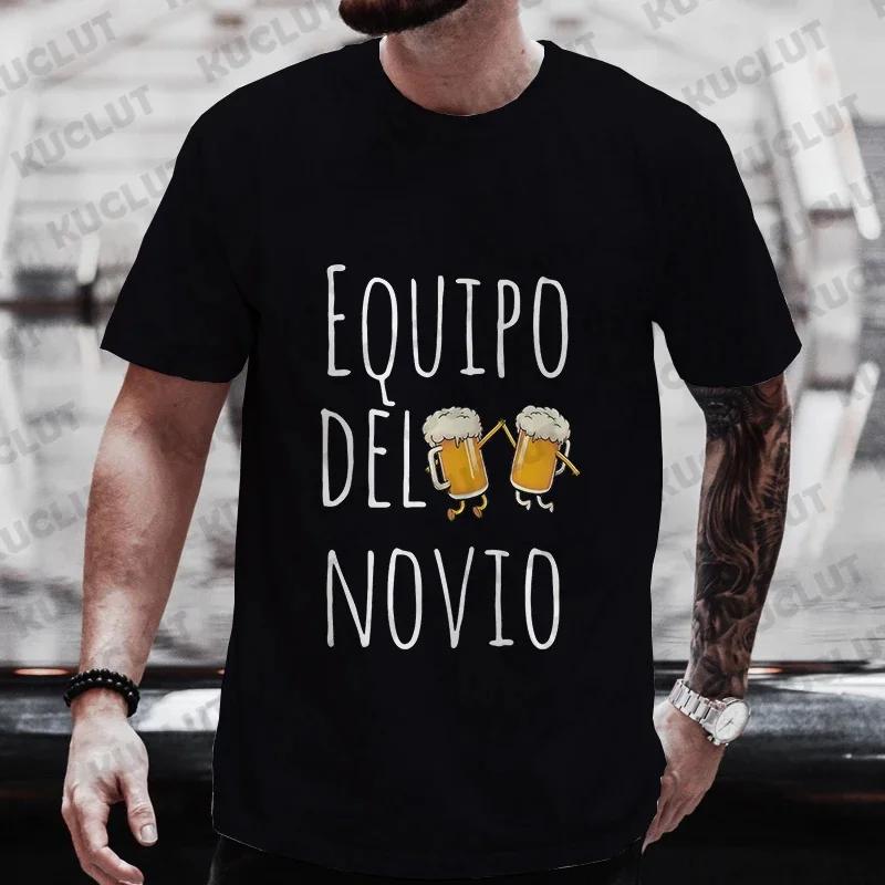 Spanish Boyfriend Evg Team Groom Man T Shirt Single Farewell Short Sleeve Tees Bachelor Party Tshirt Wedding Beer Graphic Tops
