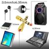 Headphone Jack Stereo Mini Plug to to Amplifier Compatible with Adapter, 6.35mm 3.5mm, 3.5mm 6.35mm Female-to-Male Adapter, Gold-Plated Connector,