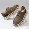 Men's Retro Genuine Leather Thick Sole Casual Shoes - 2025 Autumn Collection