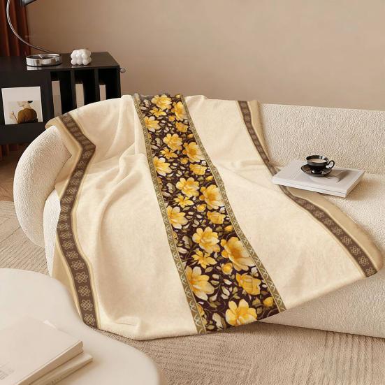Nap Blanket for Air-Conditioned Rooms, Lightweight Flannel Throw Blanket, Double-Sided Soft Anti-Static Cozy Shawl for Home Office Travel Dorm