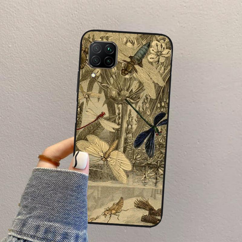 Dragonfly Pattern For Huawei Nova Y70 Y90 Y60 Y73 Y72 Y61 Y91 12s 12i 11i 8i 9 10 SE P40 Lite P60 P30 Pro Case