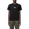 STONE ISLAND Logo Print Crew Neck Short Sleeve T-Shirt Men Tops Black 76152NS91-V0029