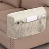 2pcs/set Soft Velvet Sofa Armrest Cover with Pocket Storage Couch Sofa Protector Anti Cat Scratch Handrail Slipcover Towel