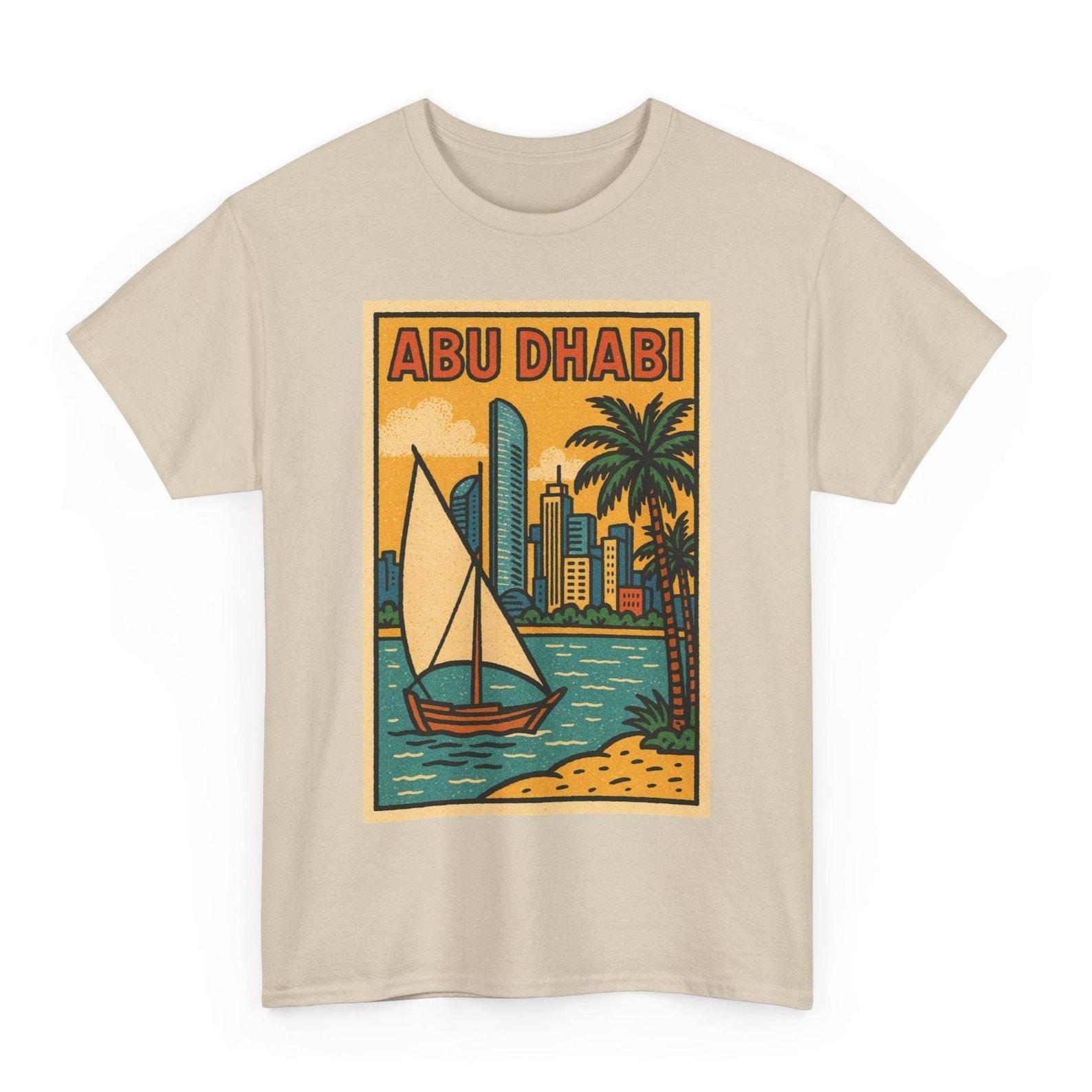 Abu Dhabi T-Shirt: Retro Vintage UAE Travel Tee S