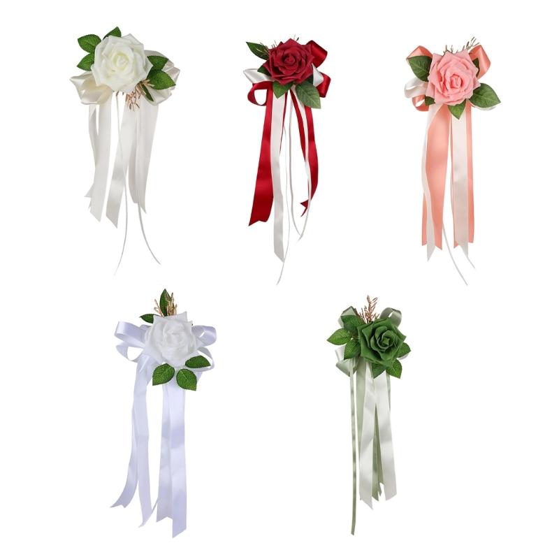 Artificial Floral Arrangement For Wedding Chair Decors Car Ornament Outdoor Ceremony Weatherproof Silk Flower Decoration