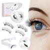 New Magnetic False Eyelashes Set: Colored, Glue-Free, One-Piece Design with Integrated Box.