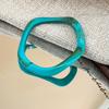 Minority Design Glitter Acrylic Bangle Retro Exaggerated Jelly Color Wide Bracelet Vintage Jewelry Accessories