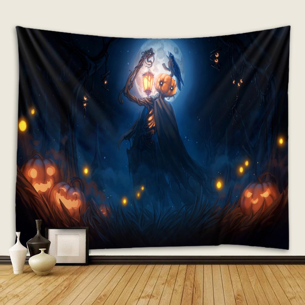 Bedroom Living Room Decor Garden Poster Decor Beach Blanket Funny Tapestry Halloween Horror Witch Skull Ghost Wall Hanging