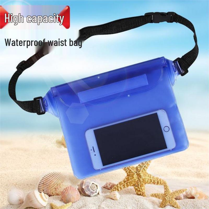 Large Waterproof PVC Waist Bag for Outdoor Activities – Three-Layer Sealed, Multi-Functional Storage for Phones and More.