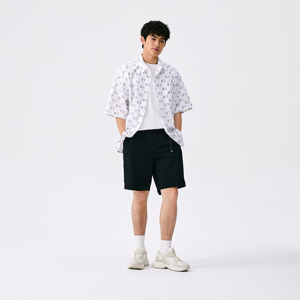 New MLB New York Yankees Basic Collection SS25 Cargo Shorts Unisex Black 3ASMB0453-50BKS