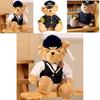 Cute Captain Teddy Bear Plush Toy For Kids And Aviation Enthusiasts
