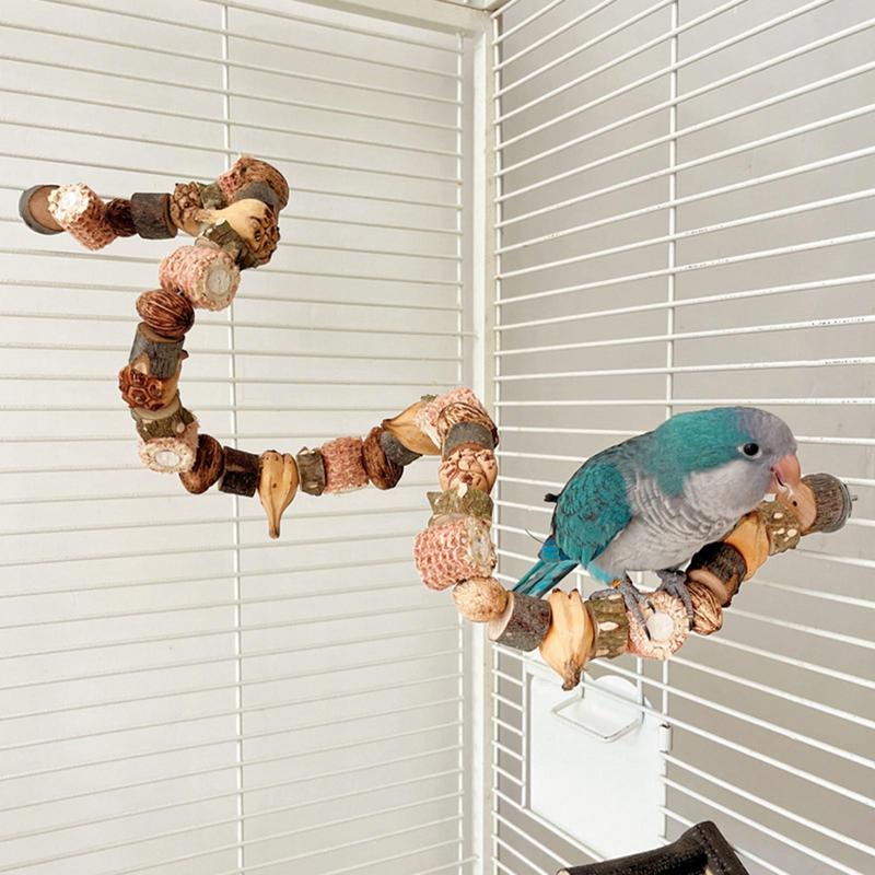 Parrot Toys Pineapple Nuts Log Blocks Cockatoo Toys Cockatiel Foraging Toys Climbing Ladders Parrot Shredding Toys For Parrots