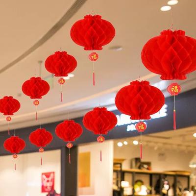 1/10 Pcs Chinese New Year Lanterns Hanging Ornament Traditional Spring Festival Pendant Yard Lantern New Year Home Decoration