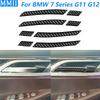 For BMW 7 Series G11 G12 2015-2022 Carbon Fiber Inner Door Handle Panel Trim Strips Car Accessories Interior Decoration Sticker