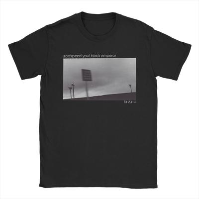 Men's T-Shirt Godspeed You Black Emperor Band Funny Pure Cotton Tees Short Sleeve  T Shirt Round Collar Clothes 6XL