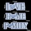 Handmade LOVE/HOME Casting Silicone Mould Letters Resin Mold Crystal Glue Molds Jewelry Making Tool
