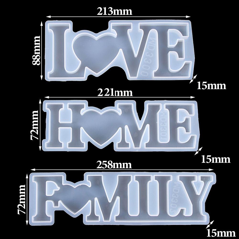 Handmade LOVE/HOME Casting Silicone Mould Letters Resin Mold Crystal Glue Molds Jewelry Making Tool