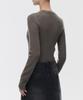 MUSINSA STANDARD WOMAN Women'S Ribbed Slim Crew Neck Knit [Taupe]