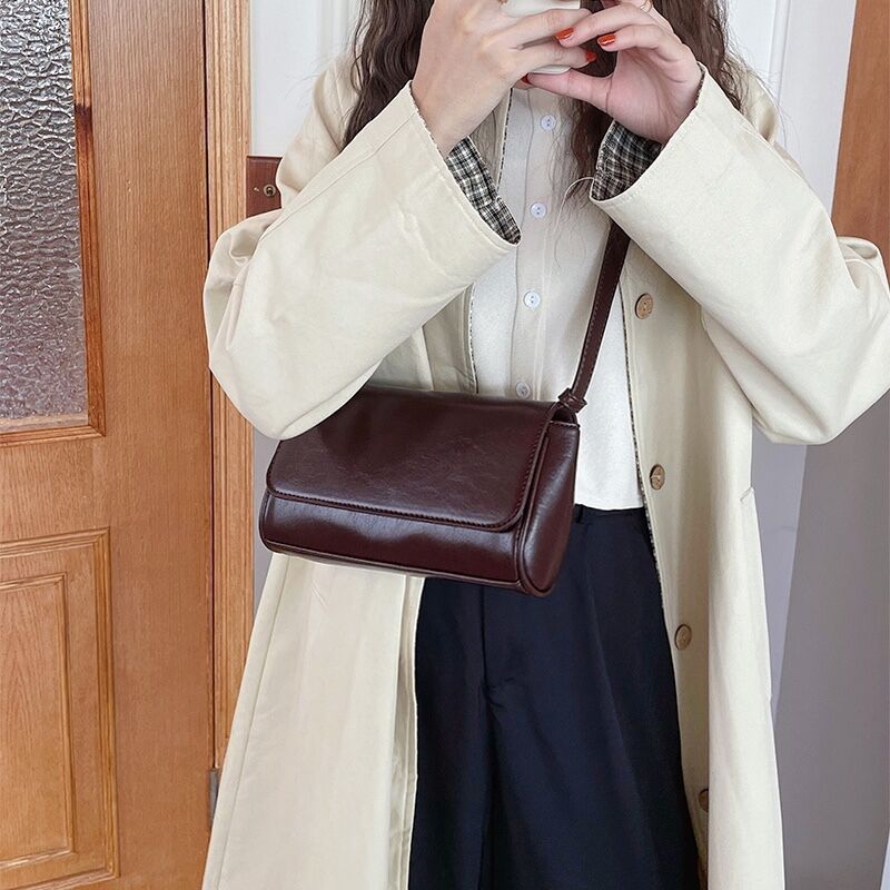 Retro Mała Kwadratowa Torebka - Wiosna/Lato Prosta i Modna Jednoramienna Crossbody