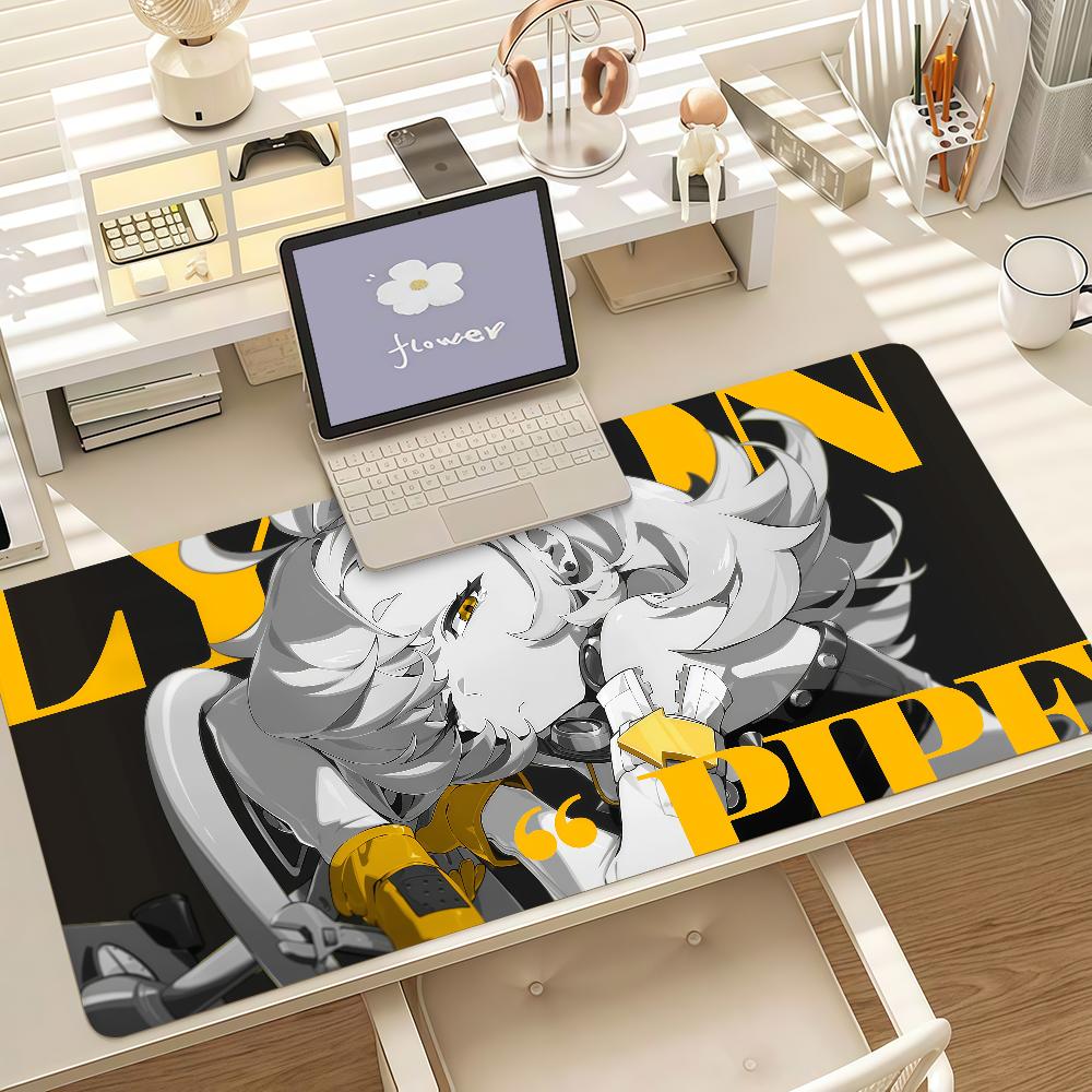 Game Zenless Zone Zero Piper Wheel Mouse Pad Anti Slip Rubber Edge Locked Thickened Laptop Gaming Desk Mat