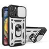 Shockproof Armor Case for iPhone 14 Pro Max Plus Windows Slide Camera Lens Protection Ring Stand Phone Cover for iPhone 14pro 14promax 14plus Cases