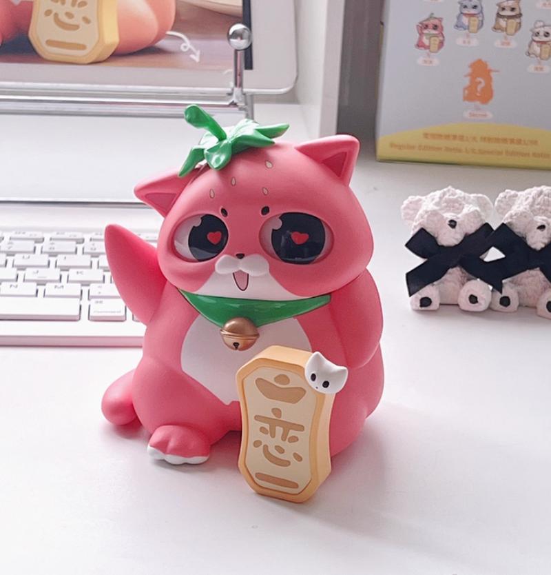 100% Genuine Youbi Bear Cat Grandfather Series Fortune Cat Chinese Style Blind Box Stylized Adorable Model Collect Figure Gift