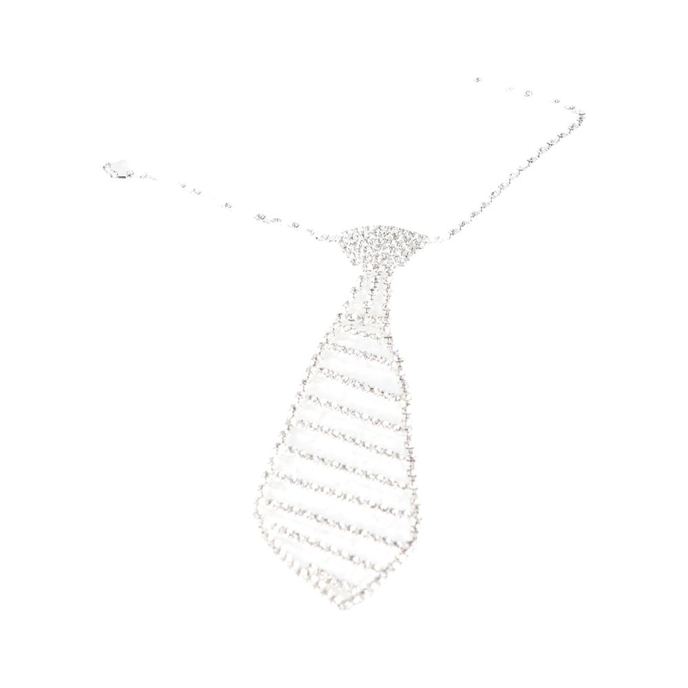 Clavicle Chain Korean Style Choker Women Necklace Rhinestone Tie Long Necklace Crystal Neck Tie