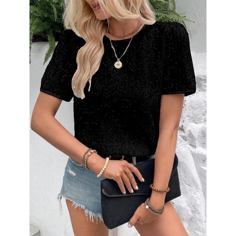 Loose Casual Short-sleeved Crew Neck Top Women's Fashion T-Shirts Women’s