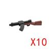 WWI WWII Building Blocks Soldiers Military Accessories Bomb Two-color Gun Mini Brick Weapons Gift Toy AKM Helmet RPG Grenad X026