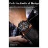POEDAGAR Luxury Chronograph Square Man Watch Waterproof Luminous Date Men Watch Sports Leather Men's Watches Quartz