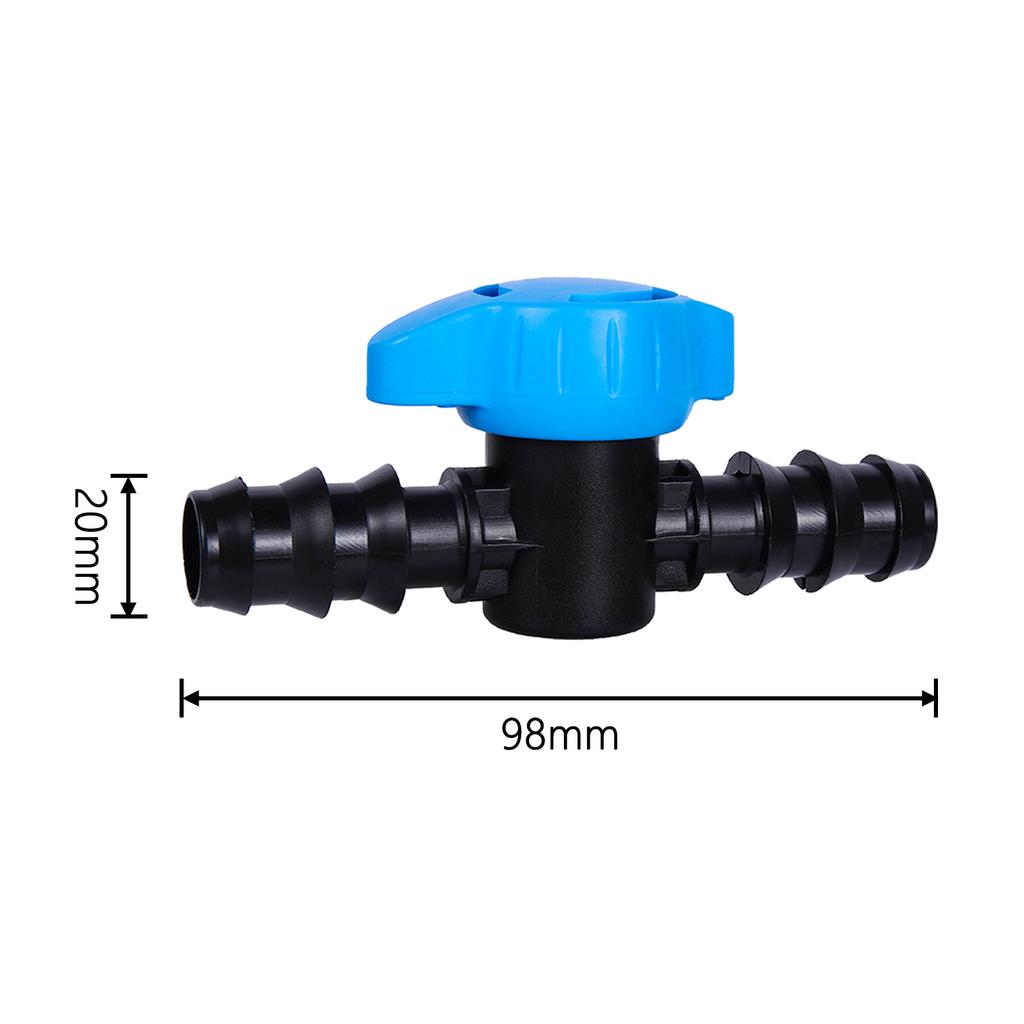 Drip Irrigation Barbed Bypass Valve Drip Line Shut Off Valve Drip System Water Diverting Valve For Agriculture Orchard Greenhous
