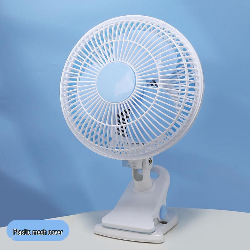 

220V Plug-In Mini Desktop Clip Fan – Oscillating Electric Fan for Bedside, Bedroom, Home, and Dormitory Use Direct Power Charging