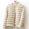New national standard down liner light down jacket women's short collarless autumn and winter thin white duck down light inner wear