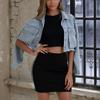 Womens Denim Long Sleeve Button  Jacket Casual Coat Outwear