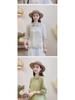 Women's Retro Folk Style Lapel Shirt with Oblique Collar and Chinese Button Design in Cotton-Linen