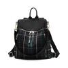 [zhongningyifeng] Women's Backpack, Plaid Pattern, Nylon, Waterproof, Lightweight, Popular Rucksack for Adults, Girls, Commuting, School, Travel