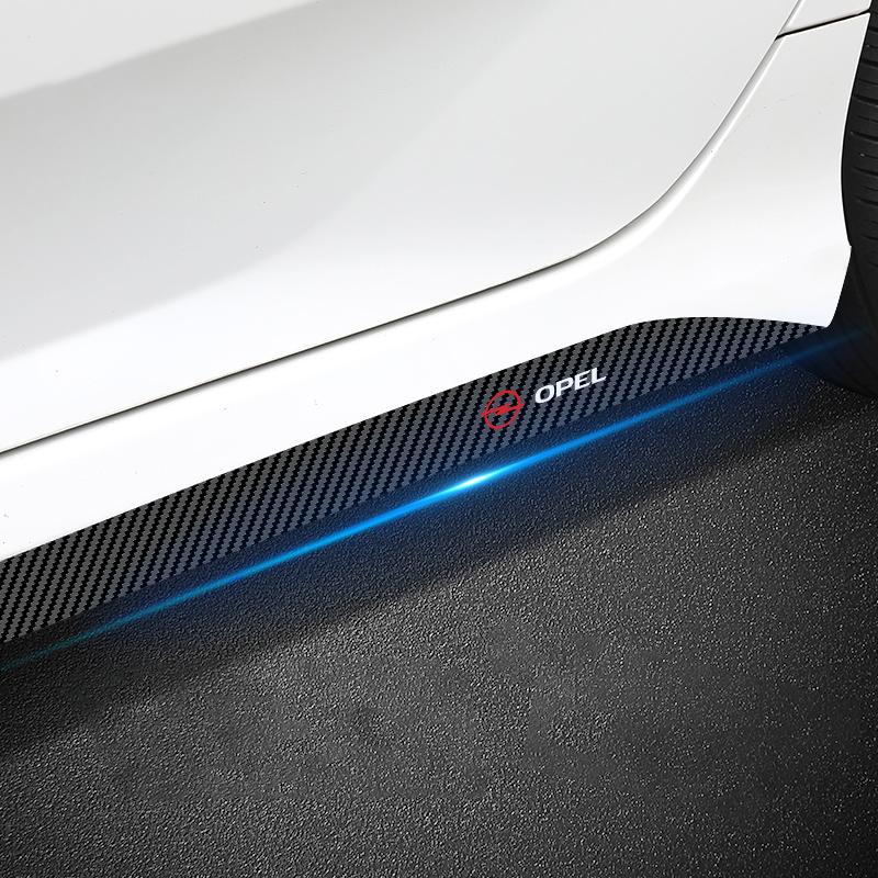 2 Stück Carbon Auto Tür Seitenschweller Streifen Aufkleber Kratzfest Nachrüstaufkleber Für Opel Astra j Insignia Astra g Corsa Zafira b Mokka Vivaro Meriva