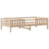 Solid Wood Bed with Canopy 75x190 Cm Pine
