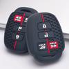 Silicone Key Cover for Toyota Key, Fits Toyota Corolla Camry RAV4 Yaris Hilux Highlander Prado Vios Fortuner, Shockproof Key Fob Holder