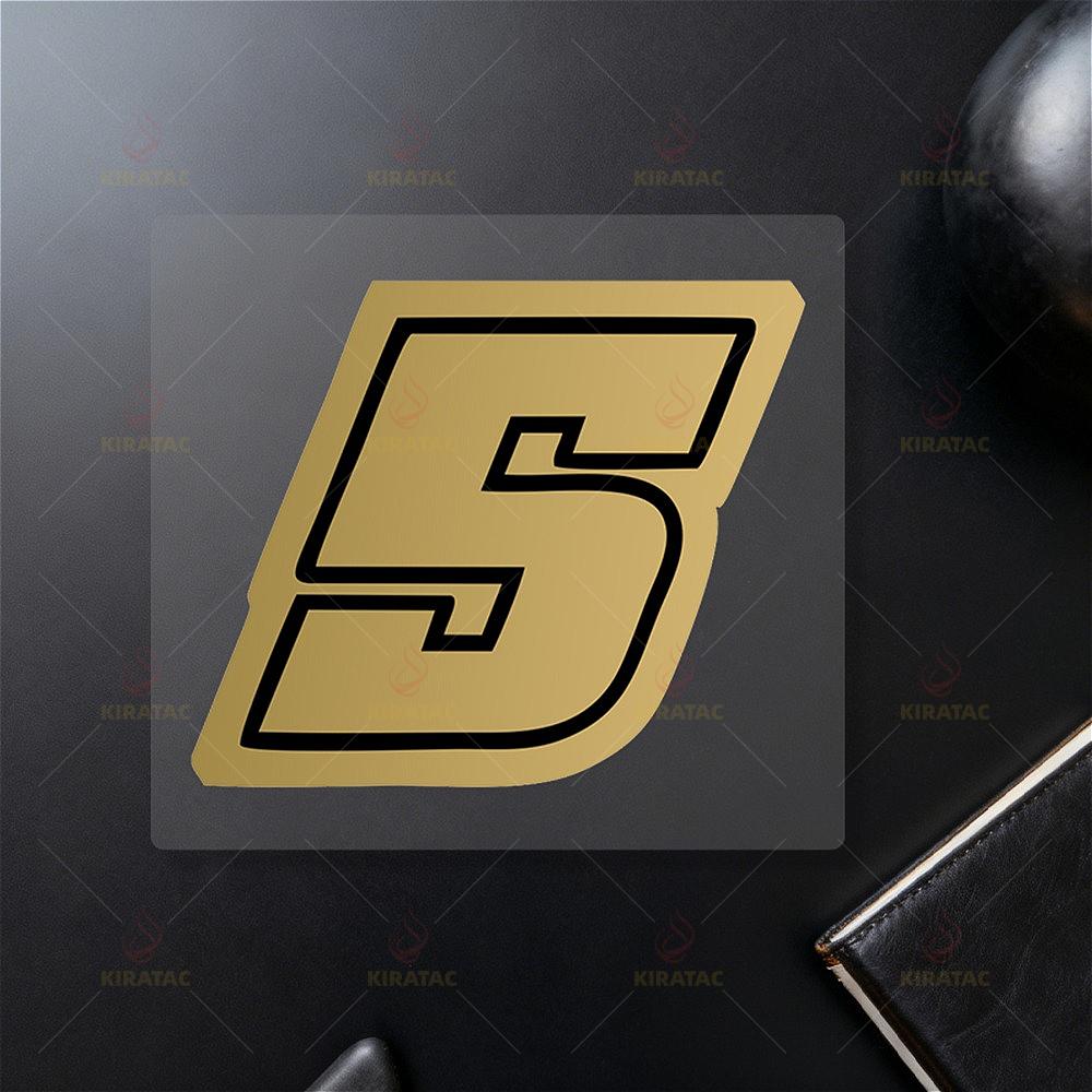 1pc Gold Motocycle Number Stickers Waterproof for Motobike Fuel Tank Fairing Helmet Car Windows Door Scooter Body Vinyl Decals