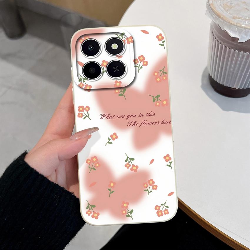 For Huawei Honor X6C X7C 400 Pro Lite Phone Case Pretty Pink Cloud Patterns Liquid Silicone Newly Upgrade Anti Drop Protective Covers For Huawei Shell