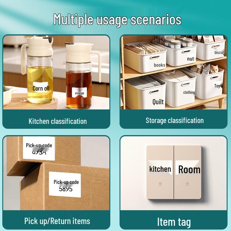 Self-Adhesive Express Parcel Label: Thermal Printing, Handwritten Option, Live Stream Prompts